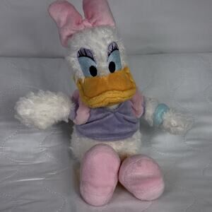 Disney Parks 12” Daisy Duck Stuffed Animal Toy Fuzzy Furry Sewn Eyes Plush Doll